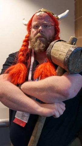 Hilmar The Drupal Viking in full gear